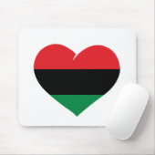 Tapis De Souris drapeau panafricain cœur histoire noire afro-améri (Avec souris)
