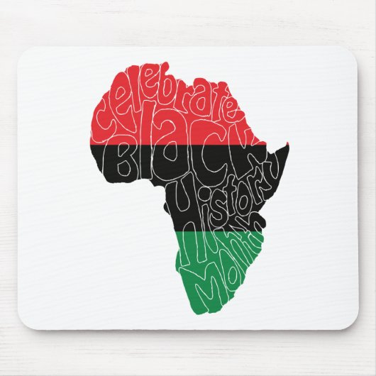 Tapis De Souris Drapeau panafricain Noir Histoire Mois Art Design (Devant)
