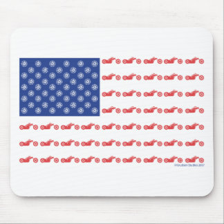 Tapis De Souris Drapeau patriotique de la moto-hélicoïdale