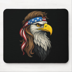 Tapis De Souris Drapeau Patriotique White Head Eagle Us Bandana Mu