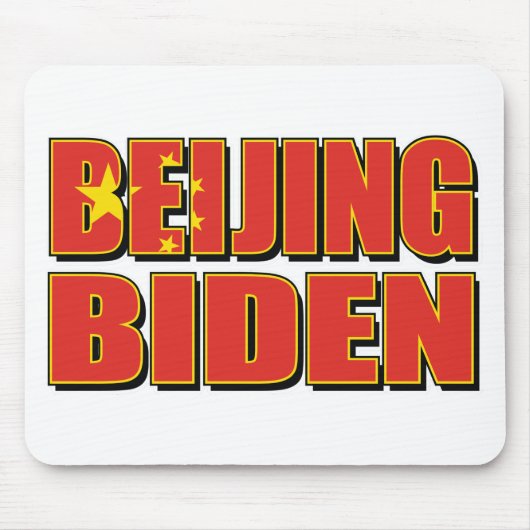 Tapis De Souris Drapeau Pékin-Biden-Chine. (Devant)