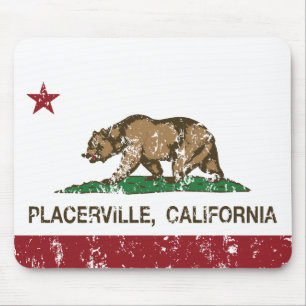 Tapis De Souris Drapeau Placerville de République de la Californi