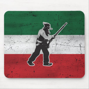 Tapis De Souris Drapeau Québec et Patriote Henri Julien érodé