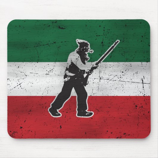 Tapis De Souris Drapeau Québec et Patriote Henri Julien érodé (Devant)