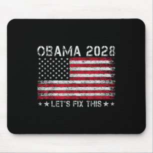 Tapis De Souris Drapeau rétro Obama Vintage Us Patriotic 2028 Poli