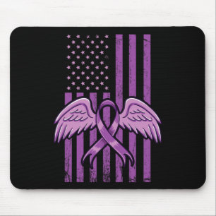 Tapis De Souris Drapeau Ruban de sensibilisation au surdosage
