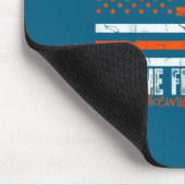 Tapis De Souris Drapeau Ruban Orange Sensibilisation à la Leucémie (Coin)