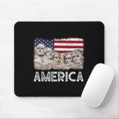 Tapis De Souris Drapeau Rushmore du 45e Rushmore Mount American (Avec souris)