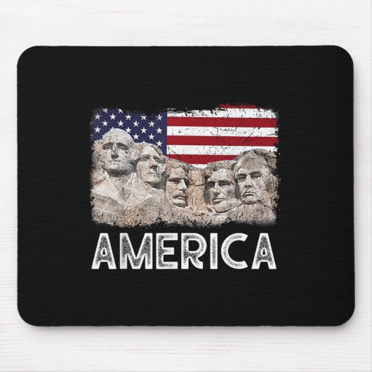 Tapis De Souris Drapeau Rushmore du 45e Rushmore Mount American (Devant)