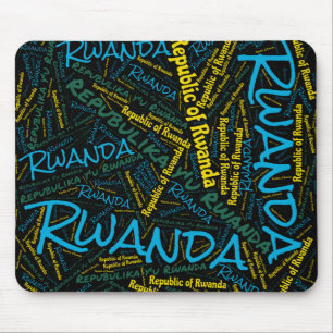 Tapis De Souris Drapeau Rwanda couleurs Patriotique
