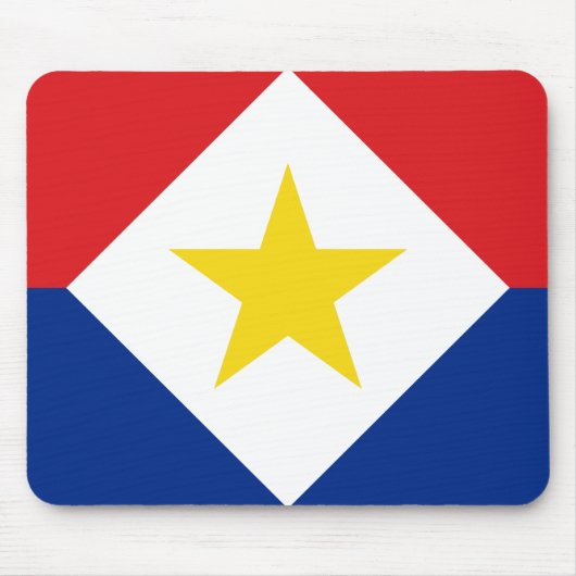 Tapis De Souris Drapeau Saba (Devant)