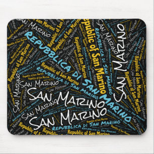 Tapis De Souris Drapeau Saint-Marin couleurs Patriotique