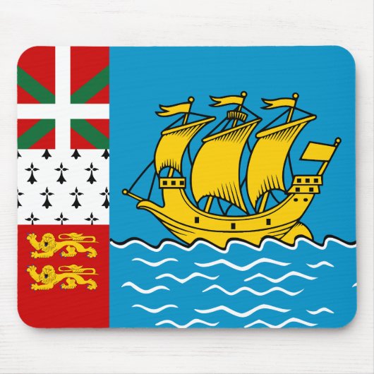 Tapis De Souris Drapeau Saint-Pierre-et-Miquelon (Devant)