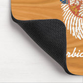 Tapis De Souris Drapeau serbe d'empreinte digitale de contact (Coin)