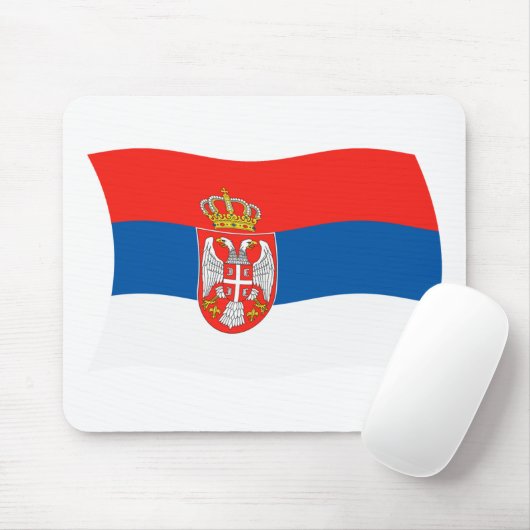 Tapis De Souris Drapeau serbe Mousepad (Avec souris)