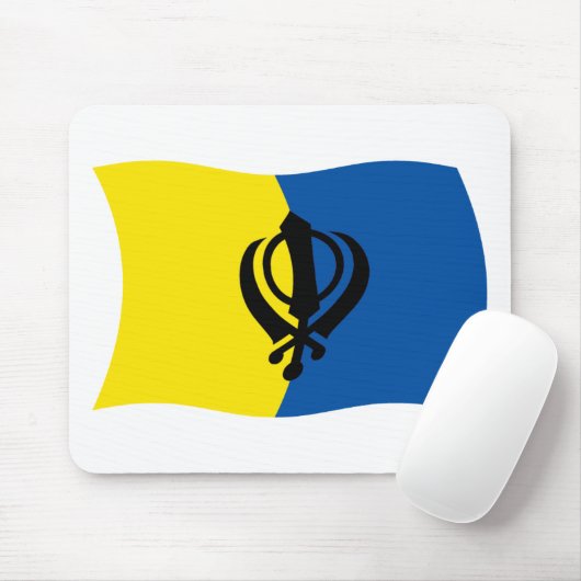 Tapis De Souris Drapeau sikhisme Mousepad (Avec souris)
