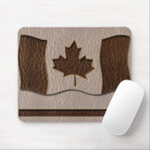 Tapis De Souris Drapeau simili cuir du Canada mou (Avec souris)