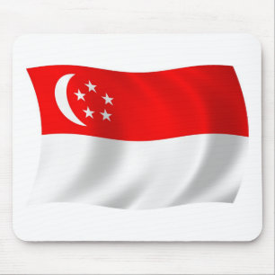 Tapis De Souris Drapeau singapourien Mousepad