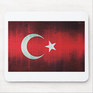 Tapis De Souris Drapeau stylisé de Turquie
