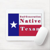 Tapis De Souris Drapeau texan natif de 2e génération (Avec souris)