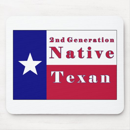 Tapis De Souris Drapeau texan natif de 2e génération (Devant)