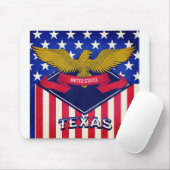 Tapis De Souris Drapeau Texas USA (Avec souris)