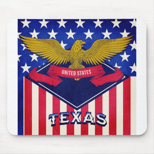 Tapis De Souris Drapeau Texas USA (Devant)