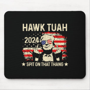 Tapis De Souris Drapeau Trump 2024 Drôle Drôle Drôle Hawk Tush Mid