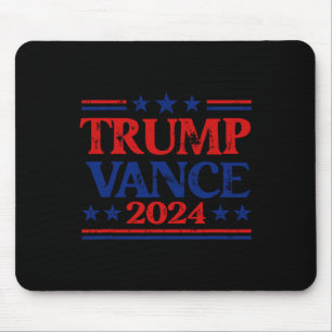 Tapis De Souris Drapeau Trump Vance 2024 Patriotique États-Unis Ét