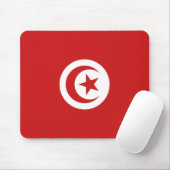 Tapis De Souris Drapeau tunisien Mousepad (Avec souris)