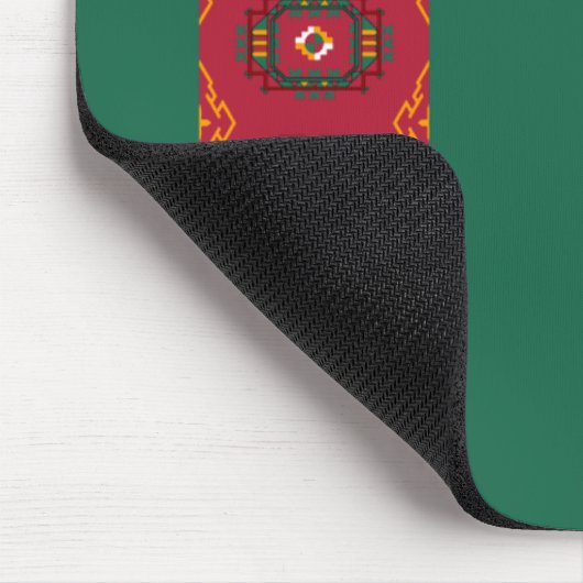 Tapis De Souris Drapeau turkmène Mousepad (Coin)