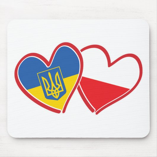 Tapis De Souris Drapeau Ukraine-Pologne (Devant)
