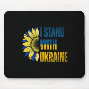 Tapis De Souris Drapeau ukrainien Tournesol Je suis avec l'Ukraine