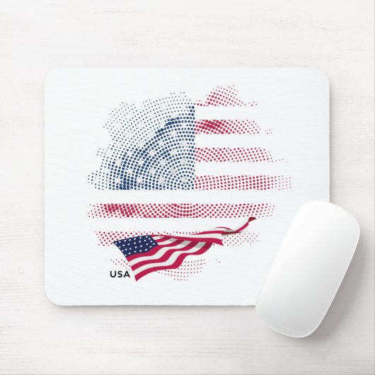 Tapis De Souris Drapeau USA (Avec souris)