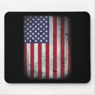 Tapis De Souris Drapeau Usa 4 juillet Américain Rouge Blanc Bleu É
