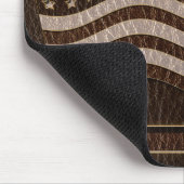 Tapis De Souris Drapeau USA aspect cuir foncé (Coin)
