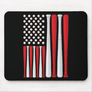 Tapis De Souris Drapeau Usa - Drapeau de baseball américain - Base