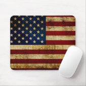 Tapis De Souris Drapeau USA / Grunge (Avec souris)