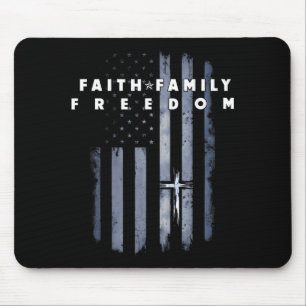Tapis De Souris Drapeau Usa Vintage Foi Famille Dom Patriotique Ch
