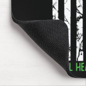 Tapis De Souris Drapeau vert américain Problèmes de santé mentale (Coin)