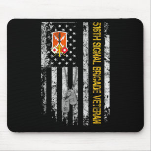 Tapis De Souris Drapeau vintage des États-Unis 516e brigade de sig