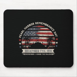 Tapis De Souris Drapeau vintage Hawaii Usa Tee, Pearl Harbour