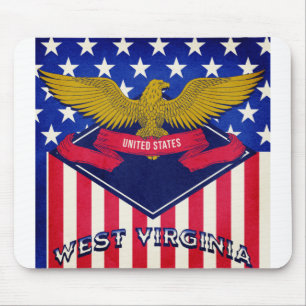 Tapis De Souris Drapeau West Virginia USA