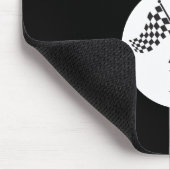 Tapis De Souris Drapeaux à damier Monogramme initial (Coin)