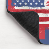 Tapis De Souris Drapeaux américains Abstraits en rouge blanc et bl (Coin)