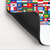 Tapis De Souris Drapeaux du monde (Coin)