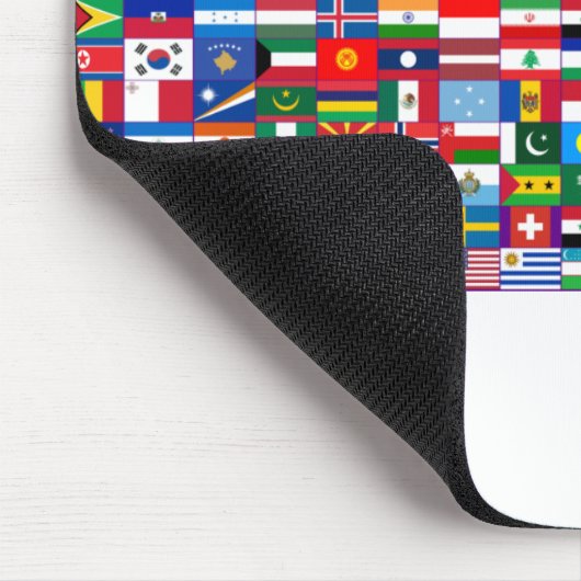 Tapis De Souris Drapeaux du monde (Coin)