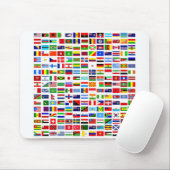 Tapis de souris Drapeaux du monde (Avec souris)