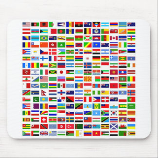 Tapis de souris Drapeaux du monde