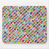 Tapis De Souris Drapeaux du monde, style diagonal (Devant)
